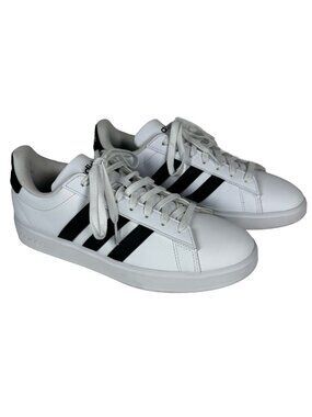 Adidas Grand Court Women’s 9.5 White Black Sneakers Cloudfoam GW9214 Casual Shoe